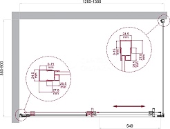 BelBagno Душевой уголок Luce 130/90 LUCE-AH-1-130/90-C-Cr профиль хром стекло прозрачное – фотография-6