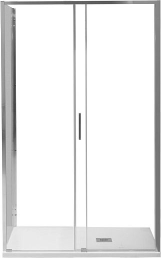 Aquanet Душевая дверь в нишу Pleasure Evo 120 AE65-N120-CT профиль хром стекло прозрачное – фотография-8