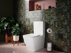 Ceramicanova Унитаз напольный пристенный Cubic Rimless CN1803 белый – фотография-3