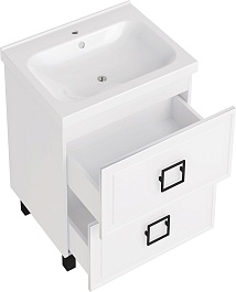 ASB-Mebel Тумба с раковиной Санта 60 белая матовая – фотография-5