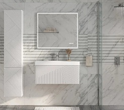 Velvex Тумба под раковину Edge 80.1Y белый глянец – фотография-2