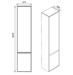 Roca Шкаф-пенал для ванной Laks L – фотография-2