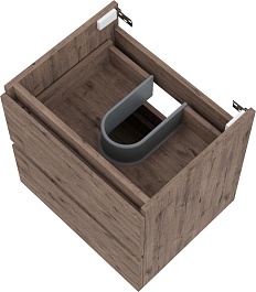 Teymi Тумба под раковину Laina 50 подвесная дуб темный – фотография-4