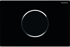 Geberit Система управления смывом Sigma 10 115.907.KM.1 черная/матовый хром – фотография-1