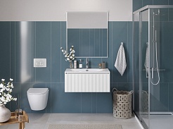 BelBagno Тумба под раковину Uno 80 подвесная Bianco Opaco – фотография-11