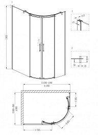 Grossman  Душевой уголок Galaxy GR-4130R – фотография-3
