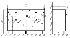 Velvex Тумба под раковину Orlando 120 графит – фотография-8
