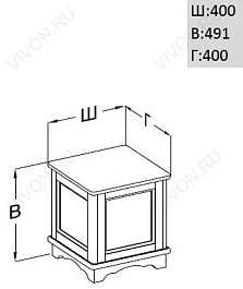 Opadiris Банкетка Клио 40 орех антикварный – фотография-3