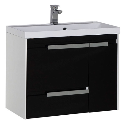 Aquanet Тумба с раковиной "Тиволи 80" черная – фото-1