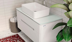 Jorno Тумба с раковиной Bosko 100 белая Bos.01.100/P/W подвесная – фотография-6