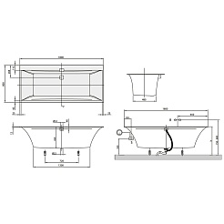 Villeroy & Boch Акриловая ванна Squaro Edge 12 UBQ180SQE2DV-01 alpin – фотография-5