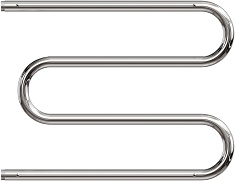 Point Полотенцесушитель водяной М-образный 600x600 PN38666P с полкой хром