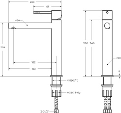 Cezares Смеситель для раковины чаши Relax RELAX-LC2-IN-W0 сатин – фотография-4