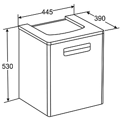 Roca Мебель для ванной Gap 45 фиолетовая – фотография-5