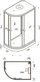 Triton Душевая кабина 120/80 Коралл Лайт А правая Щ0000068946 – фотография-6
