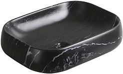 Ceruttispa Раковина накладная 56.5 CR0086 MMB2 мрамор черный матовый – фотография-1