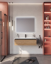 Cezares Тумба с раковиной Slider 100 подвесная дуб тангент – фотография-9