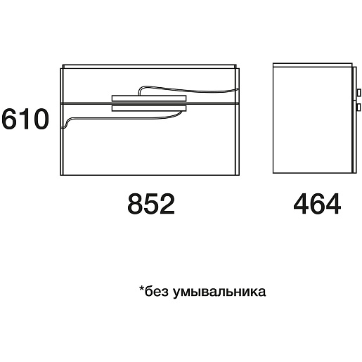  Мебель для ванной Nota 85 серая – фотография-2