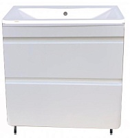 Style Line Тумба с раковиной напольная Атлантика 80, Люкс, антискрейч, PLUS
