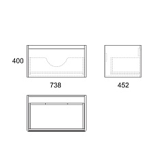 Owl 1975 Тумба с раковиной Malaren 80, 1 ящик – фотография-4