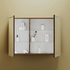 Sancos Зеркало-шкаф Mirror 100 с подсветкой MI100ECH дуб чарльстон – фотография-5