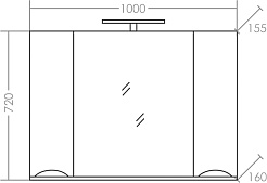 СанТа Зеркальный шкаф Сатурн 100 со светильником белый – фотография-5