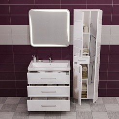 СанТа Мебель для ванной Омега 80 Фостер напольная – фотография-5