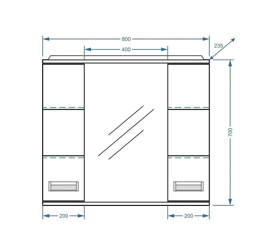 Stella Polare Зеркало-шкаф Фиора 80/С – фотография-2