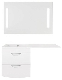 Style Line Тумба с раковиной Жасмин-2 120 L Люкс Plus белый – фотография-2