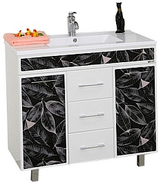 Misty Тумба с раковиной Боливия 90 черная ночь – фотография-1