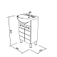 Bas Тумба с раковиной Адажио 50 – картинка-6