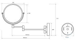 Bemeta Зеркало косметическое настенное 112201512 – фотография-2