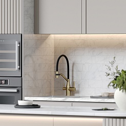 Sancos Смеситель для кухни Orta SC4008BG брашированное золото PVD покрытие – фотография-3