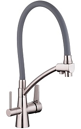 Gappo Смеситель для кухни G4398 сатин/серый – фотография-1