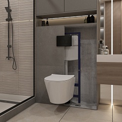 Teymi Кнопка смыва Kati T70702BM чёрный матовый – фотография-3