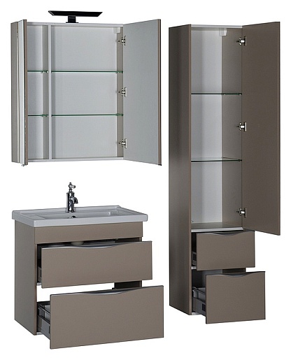 Aquanet Мебель для ванной "Эвора 70" капучино – фотография-6