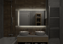 Continent Зеркало Trezhe Led 1200x700 – фотография-6