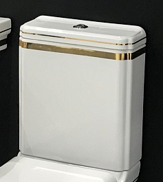 Creavit Унитаз Antik AN360 с функцией биде белый/золото – фотография-3