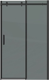 Grossman Душевая дверь в нишу Classic 110x195 профиль черный матовый стекло тонированное – фотография-1