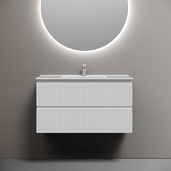 Sancos Тумба с раковиной Snob R 90 bianco раковина CN7002 – фотография-2