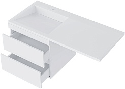 Vivon Тумба под раковину над стиральной машиной Harper 120 подвесная белый глянец – фотография-5