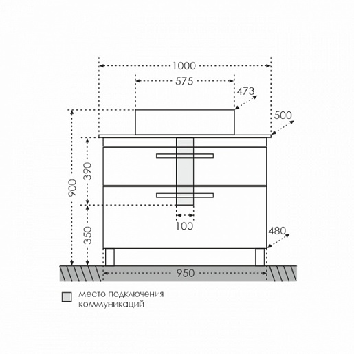 СанТа Мебель для ванной Нептун 100 – фотография-8