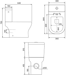 Iddis Унитаз компакт Drum DRU2DSEi24 безободковый – фотография-8