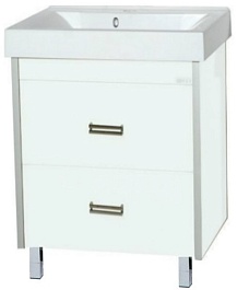 Misty Тумба для умывальника Джулия QVATRO 60 белая – фотография-1