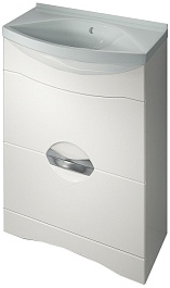 Какса-а Мебель для ванной Каприз 65 с ящиками белая – фотография-4