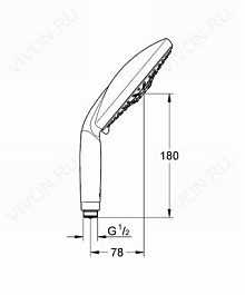 Grohe Душевая лейка "Rainshower Classic 160 28765000" – фотография-2