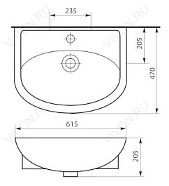 Misty Тумба с раковиной Гретта 60 – фотография-3