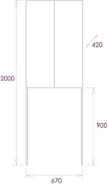 Onika Шкаф пенал Милтон 67 под стиральную машину белый – фотография-5