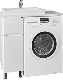 СанТа Тумба под раковину над стиральной машиной Лондон 29 белая – фотография-1