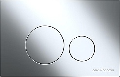 Ceramicanova Подвесной унитаз Metric Rimless с шумоизоляционной панелью CN1000 с системой инсталляции Envision кнопка Round хром – фотография-3